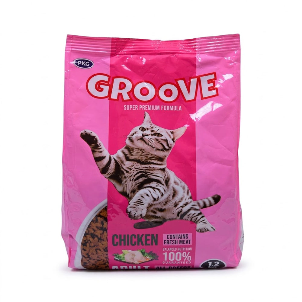 GROOVE CAT FOOD ADULT CHICKEN 1.2KG Default Title - MamasJan Pet Care