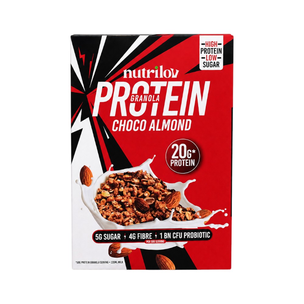 NUTRILOV PROTEIN GRANOLA BOX CHOCO ALMOND 300 GM Default Title - MamasJan Grocery Food