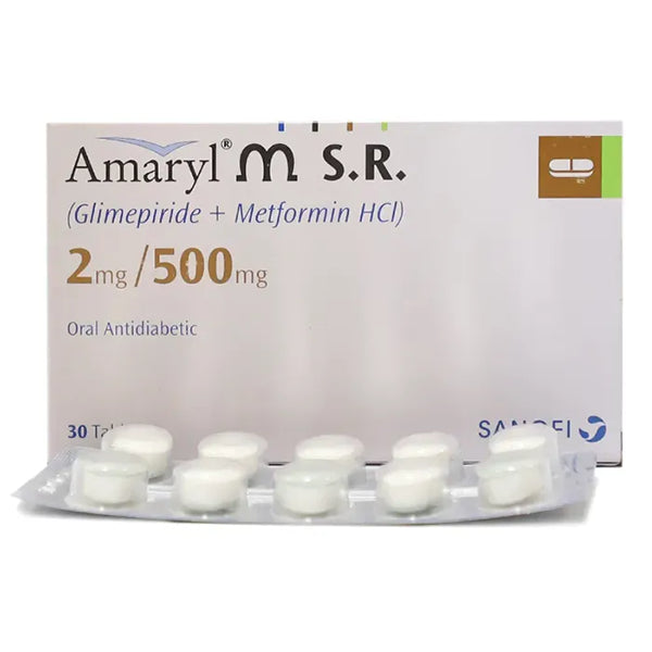Amaryl M SR Tablets 2/500mg (1 Strip = 10 Tablets)