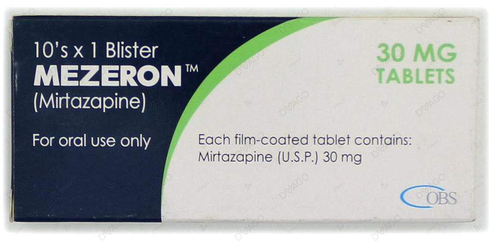 Mezeron Tablets 30mg (1 Box = 1 Strip)(1 Strip = 10 Tablets)