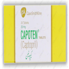 Capoten Tablets 25mg (1 Strip = 10 Tablets)