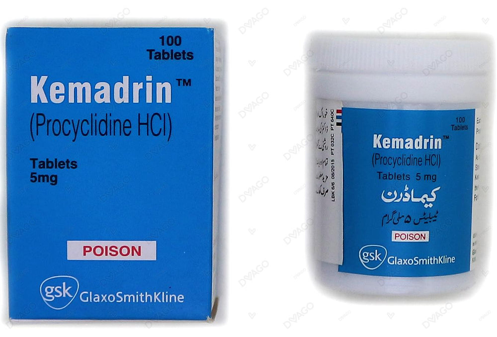 Kemadrin Tablets 5mg (1 Bottle = 100 Tablets)