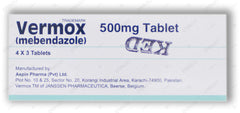 Vermox Tablets 500mg (1 Strip = 3 Tablets)