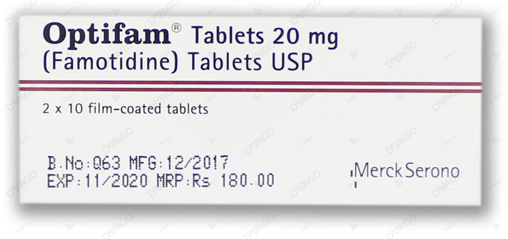 Optifam Tablets 20mg (1 Strip = 10 Tablets)