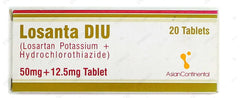 Losanta DIU Tablets 50/12.5mg (1 Strip = 10 Tablets)