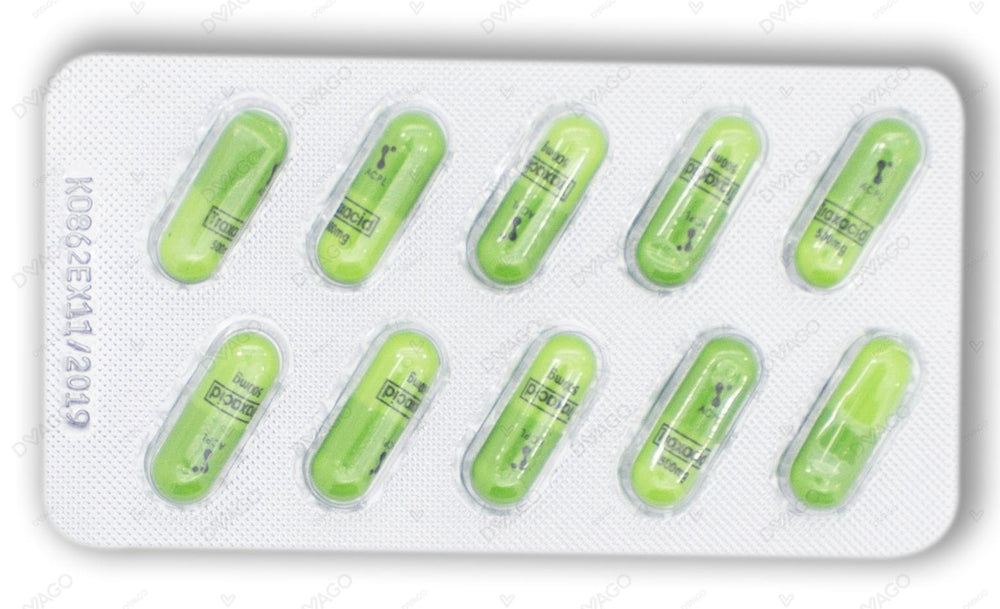 Traxacid Capsules 500mg (1 Strip = 10 Capsules)