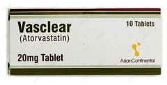 Vasclear Tablets 20mg (1 Box = 1 Strip)(1 Strip = 10 Tablets)