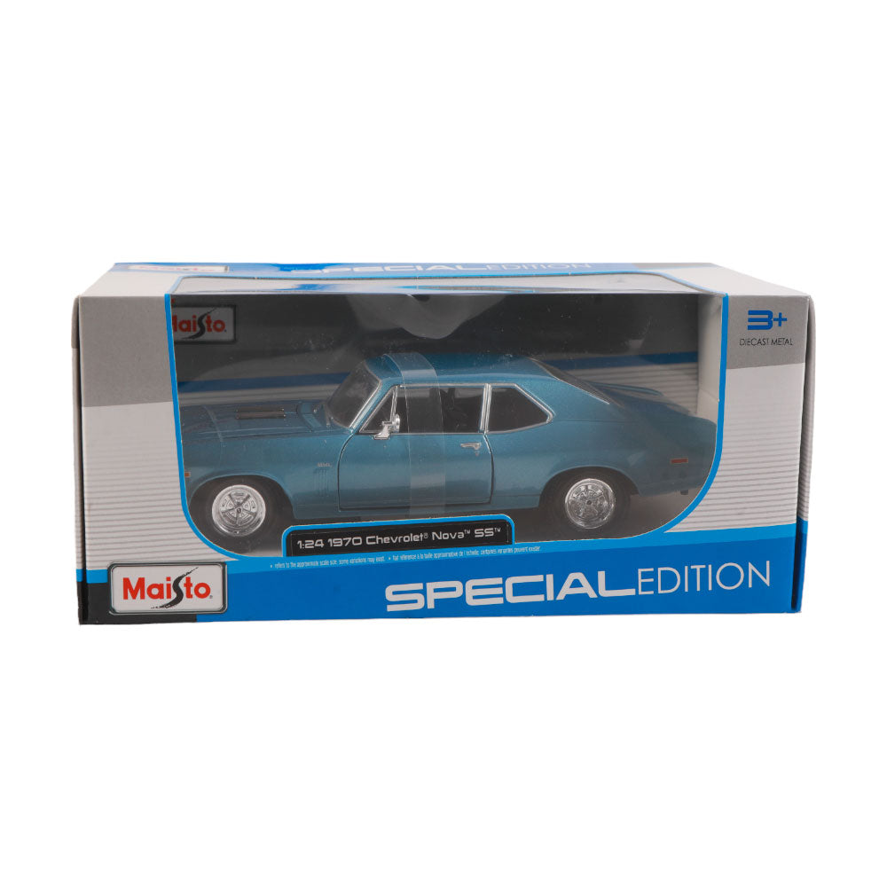 31262 MAISTO DIE CAST CHEVROLET NOVA 1970 BLUE Default Title - MamasJan Toys