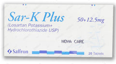 Sar-K Plus Tablets 50mg+12.5mg (1 Strip = 10 Tablets)