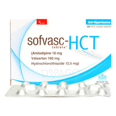 Sofvasc HCT Tablets 10/160/12.5mg (1 Strip = 14 Tablets)