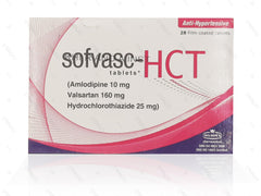 Sofvasc HCT Tablets 10/160/25mg (1 Strip = 14 Tablets)