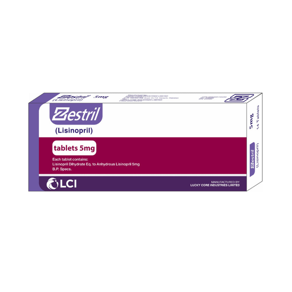 LCI Pharmaceuticals Zestril Tablet, 5mg, 14-Pack product image - Mamasjan