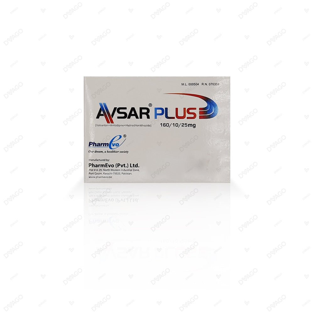 Avsar Plus Tablets 160/10mg/25mg (1 Strip = 7 Tablets)