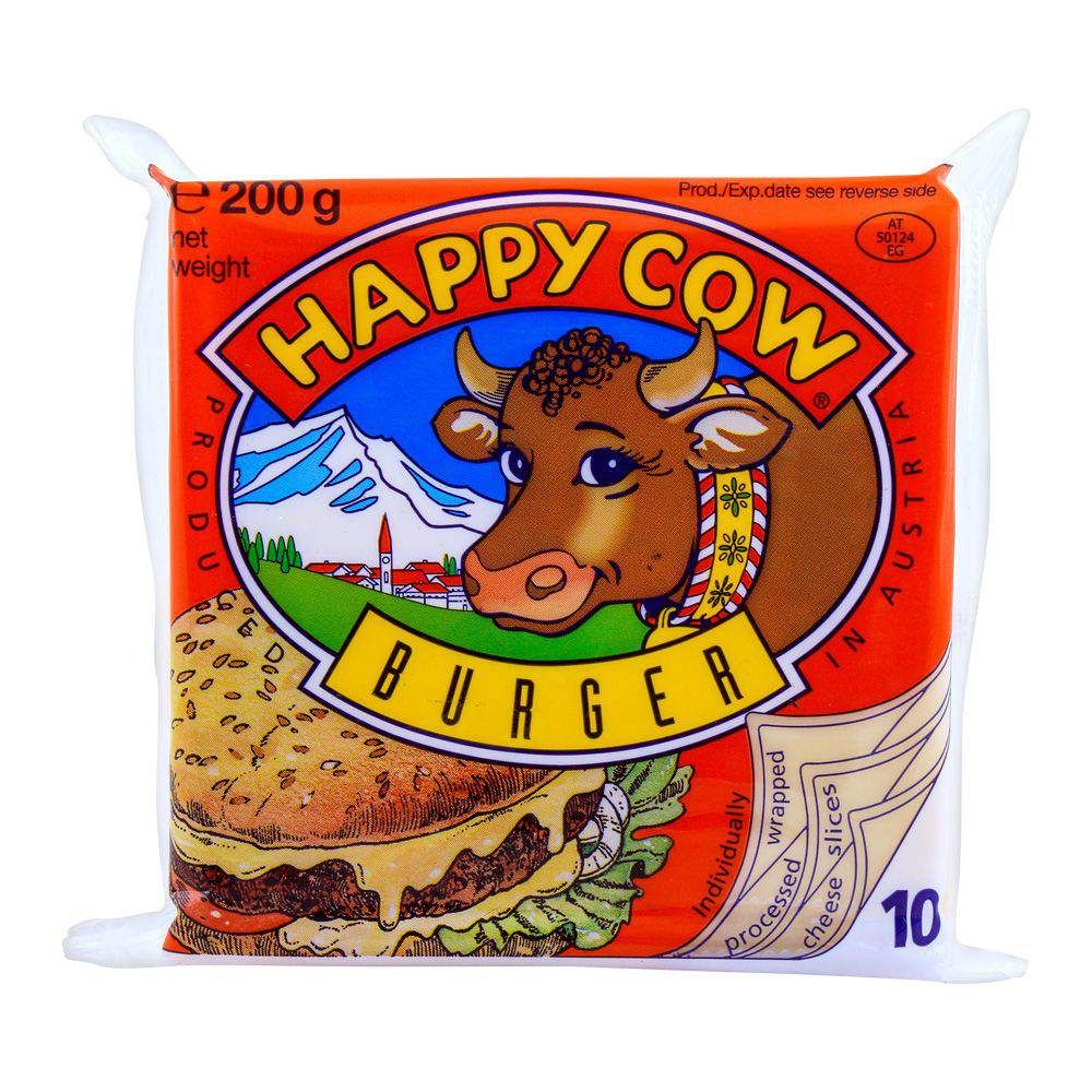 HAPPY COW BURGER CHEESE SLICE 200 GM Default Title - MamasJan Grocery