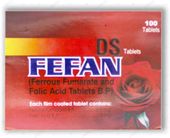 Fefan Ds Tablets 300mg+5mg (1 Strip = 10 Tablets)