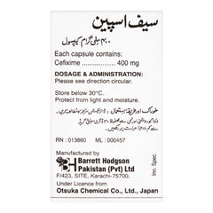Barrett Hodgson Cefspan Capsule, 5-Pack, 400mg product image 2 - Mamasjan