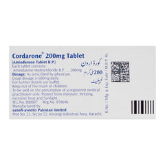 Cordarone Tablet, 200mg, 30-Pack product image 2 - Mamasjan