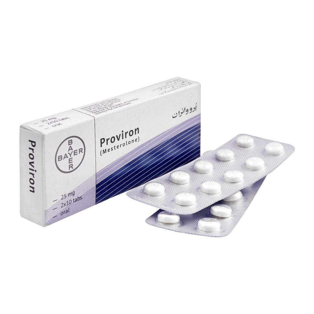 Bayer Pharmaceuticals Proviron Tablet, 25mg, 20-Pack product image - Mamasjan