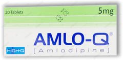 Amlo-Q Tablets 5mg (1 Strip = 10 Tablets)