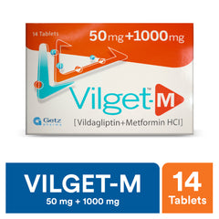 Vilget-M Tablets 50mg+1000mg (1 Strip = 7 Tablets)