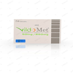 Vildomet Tablets 50mg/850mg (1 Strip = 7 Tablets)