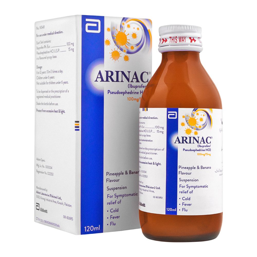 Abbott Arinac Syrup, 120ml product image - Mamasjan