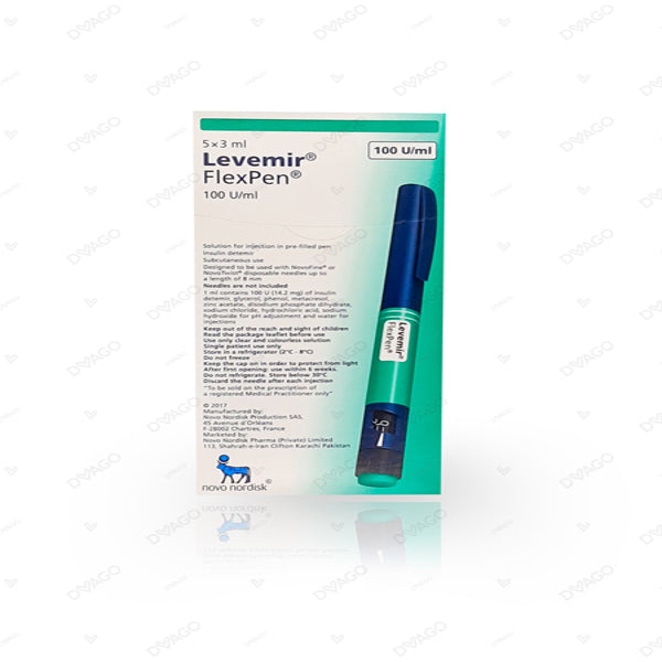 Levemir Flexpen Prefilled Pen 100IU/ml (1 Box = 5 Prefilled Pen)