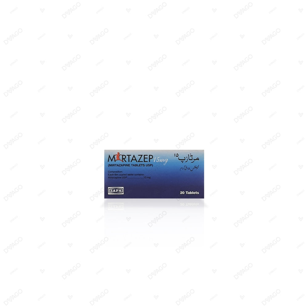 Mirtazep Tablets 15mg (1 Box = 2 Strips) (1 Strip = 10 Tablets)