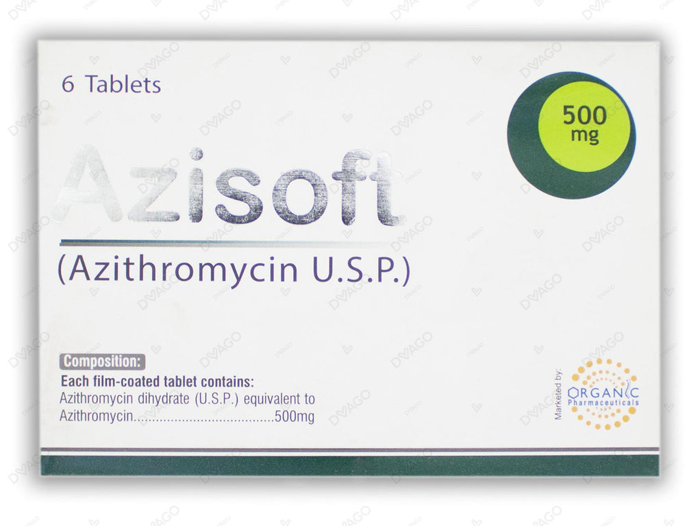 Azisoft Tablets 500mg (1 Box = 1 Strip)(1 Strip = 6 Tablets)