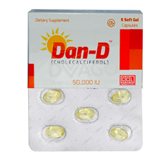 Dan-D Softgel Capsules 50,000Iu (1 Box = 1 Strip)(1 Strip = 5 Capsules)