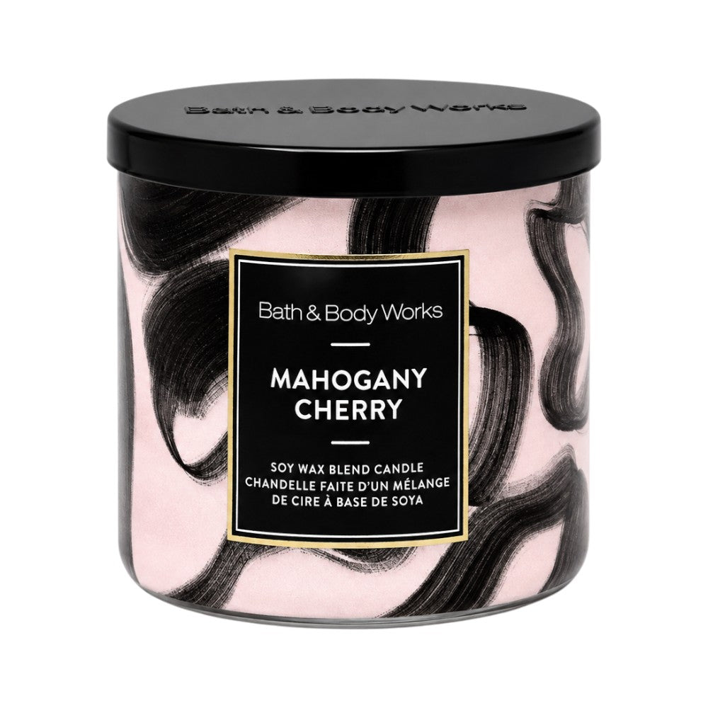 BATH & BODY WORKS MAHOGANY CHERRY CANDLE 3 WICK 411 GM Default Title - MamasJan Makeup