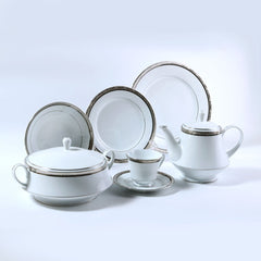 DINNER SET NORITAKE 98PC REGENT PLATINUM 4333 A+B Default Title - MamasJan Crockery