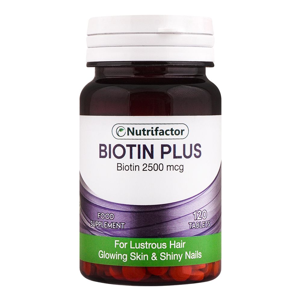 Nutrifactor Biotin Plus 2500 Mcg Food Supplement Tablet, 120-Pack product image - Mamasjan