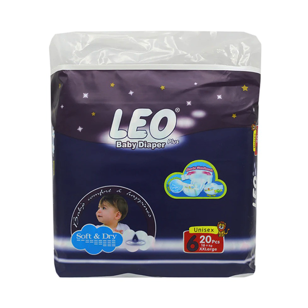 Leo Baby Diapers Regular Pack XX-Large Size 6 16Pcs