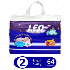 Leo Baby Diapers Jumbo Pack Small Size 2 64Pcs