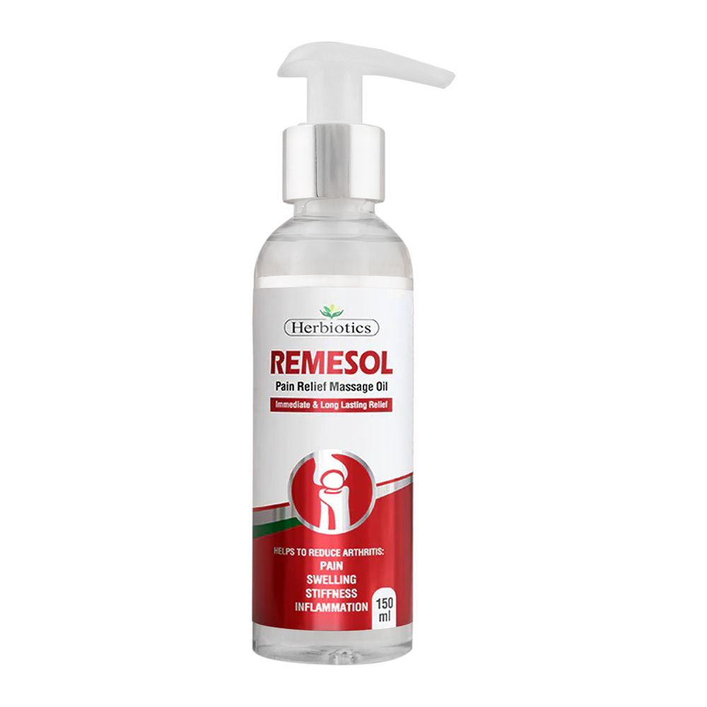 Herbiotics Remesol Pain Relief Massage Oil, Helps To Reduce Arthritis, 150ml product image - Mamasjan