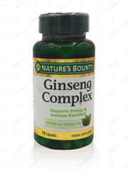 Natures Bounty Ginseng Complex Capsules (1 Bottle = 75 Capsules)
