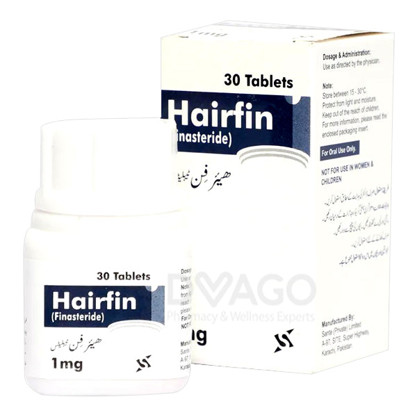 Hairfin Tablets 1mg (1 Bottle = 30 Tablets)