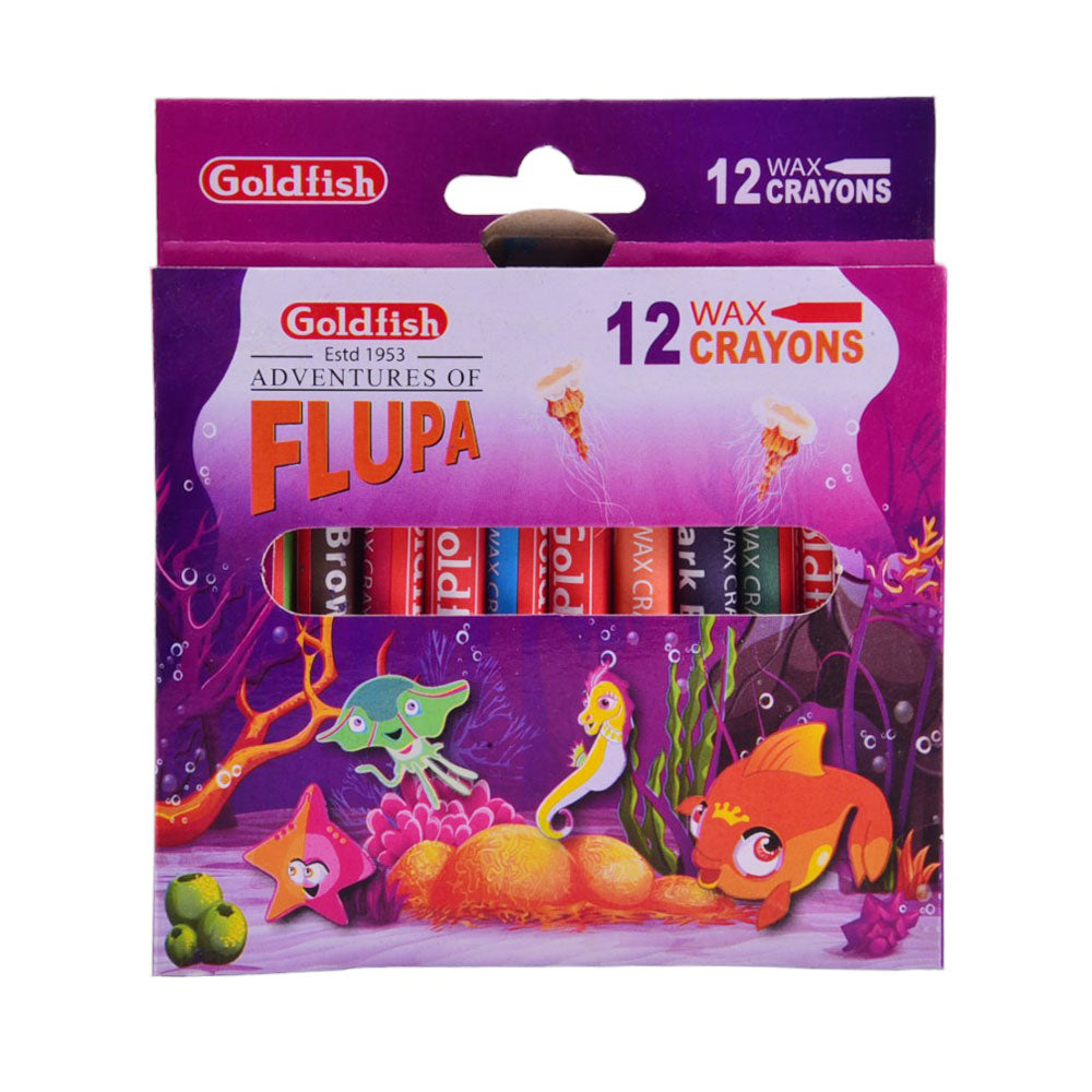 GOLDFISH CRAYON COLORS 12PC 4692 Default Title - MamasJan Toys