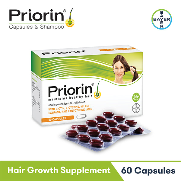Priorin Capsules - Hair Growth Supplements (1 Box = 4 Strips) (1 Strip = 15 Capsules)