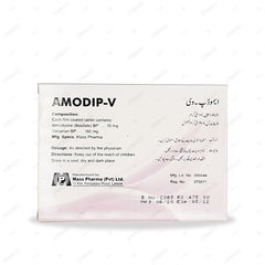 Amodip-V Tablets 10mg/160mg (1 Strip = 7 Tablets)