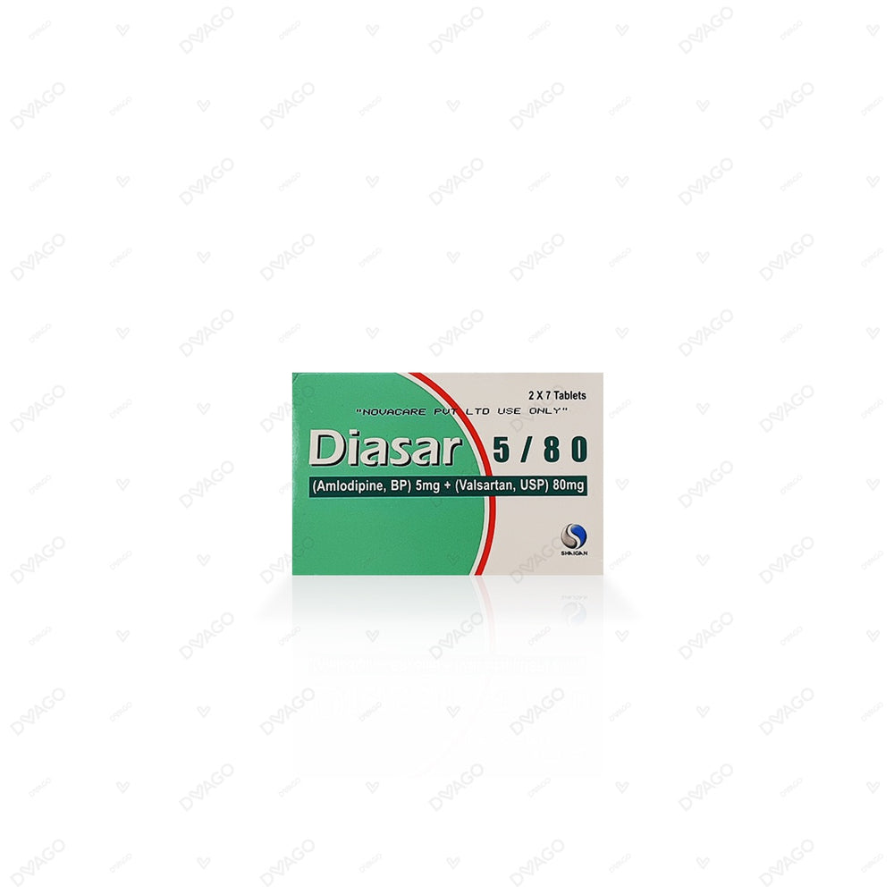 Diasar Tablets 5mg/80mg (1 Strip = 7 Tablets)