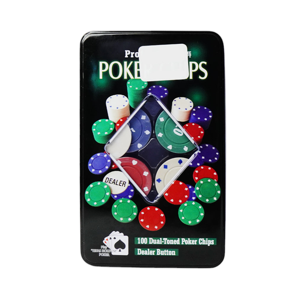 POCKER CHIPS BOX 100PC Default Title - MamasJan Toys