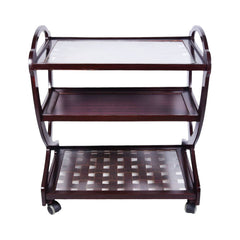 TEA TROLLEY MED TRAY D-BROWN Default Title - MamasJan Household