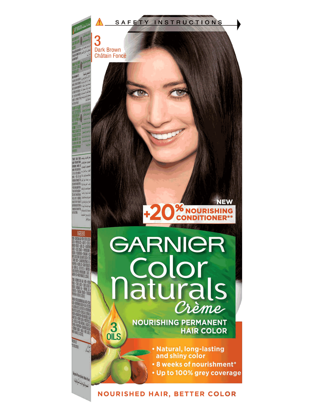 Garnier Color Naturals Shade 3 Darkest Brown