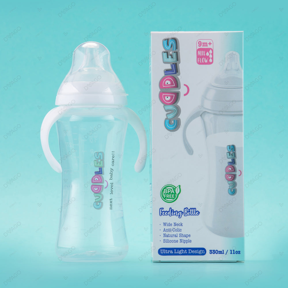Cuddles Anti-Colic Ultra Light Design Wide Neck Feeding Bottle 9m+ 330ml