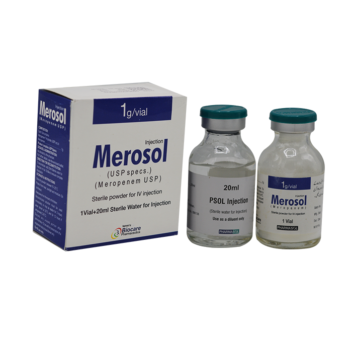Merosol Injection 1g/Vial (1 Box = 1 Injection)