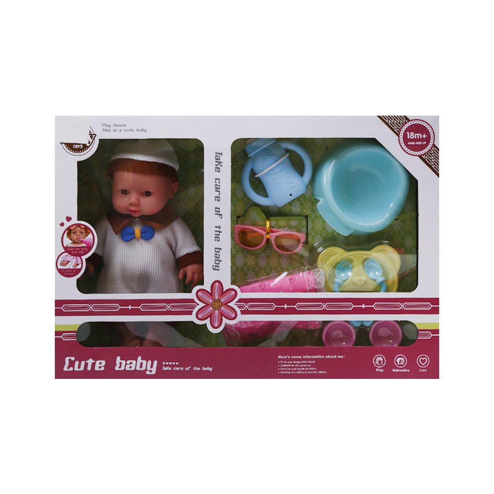 8550-3 BABY W-ACCESSORIES 11INCH A.I Default Title - MamasJan Toys