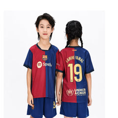 LAMINE YAMAL 2PC FOOT-BALL JERSEY RED/NVY IRS-26 2-3 YEAR 017 13-14 YEAR - MamasJan KidsWear