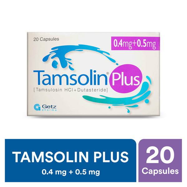Tamsolin Plus Capsules 0.4mg+0.5mg (1 Box = 2 Strips) (1 Strip = 10 Capsules)